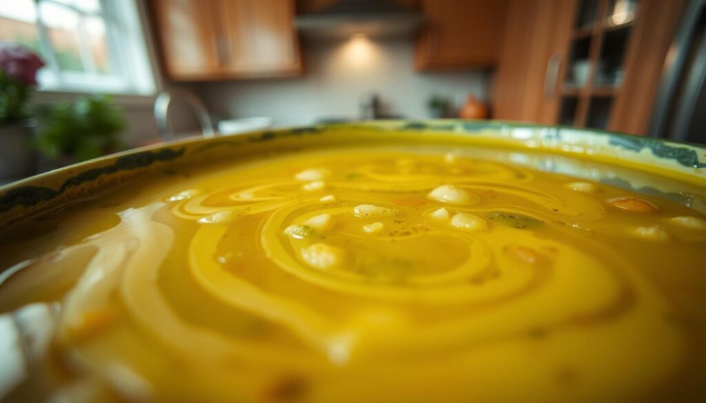 bacterial growth in soup
