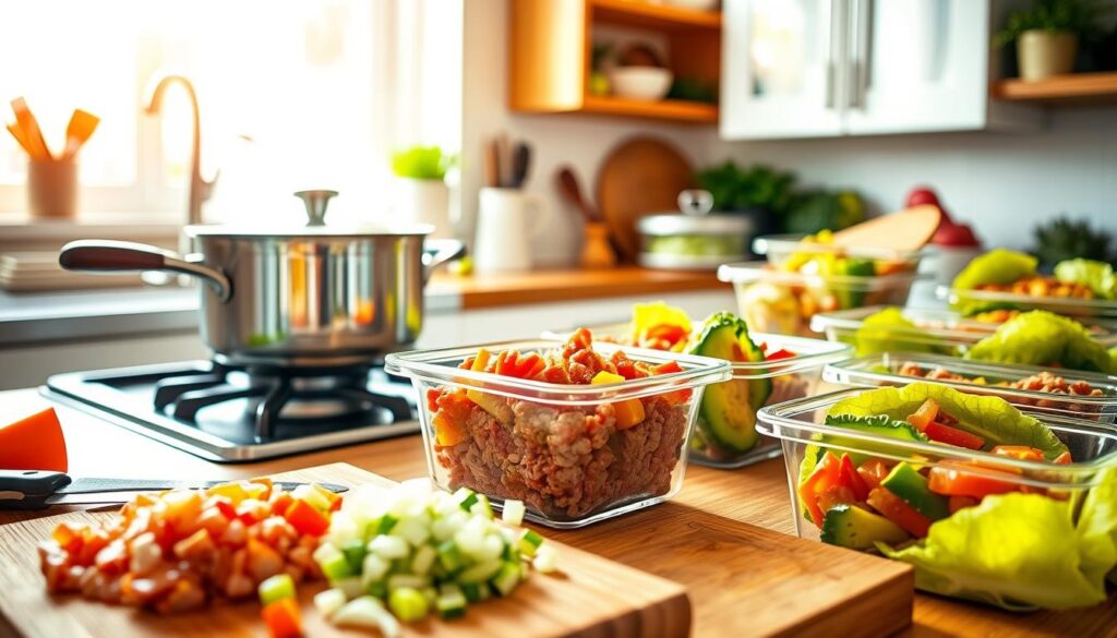 batch cooking healthy meal ideas with ground beef