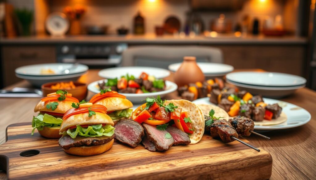 creative beef serving